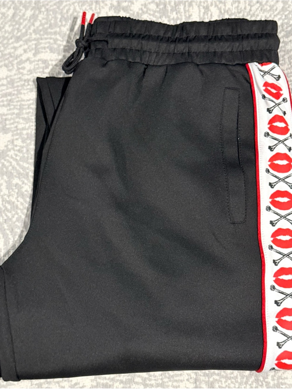 Dixxon Flannel Co. Black Track Pants - Limited Edition XOXO Side Stripe